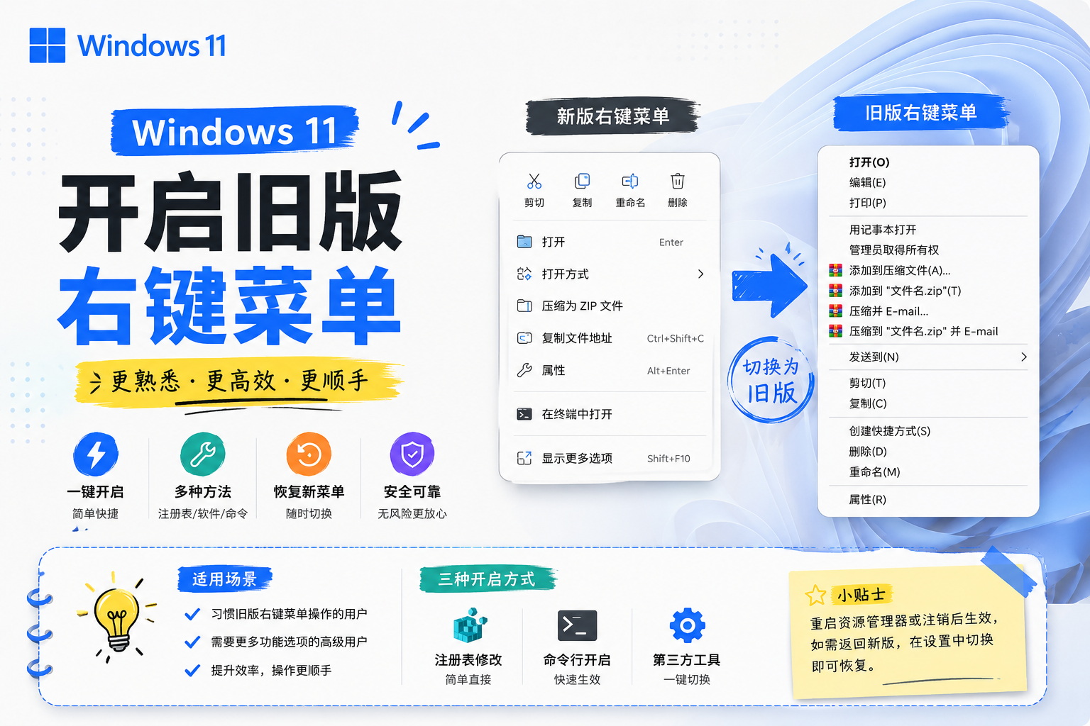 Windows11开启旧版右键菜单-CIK