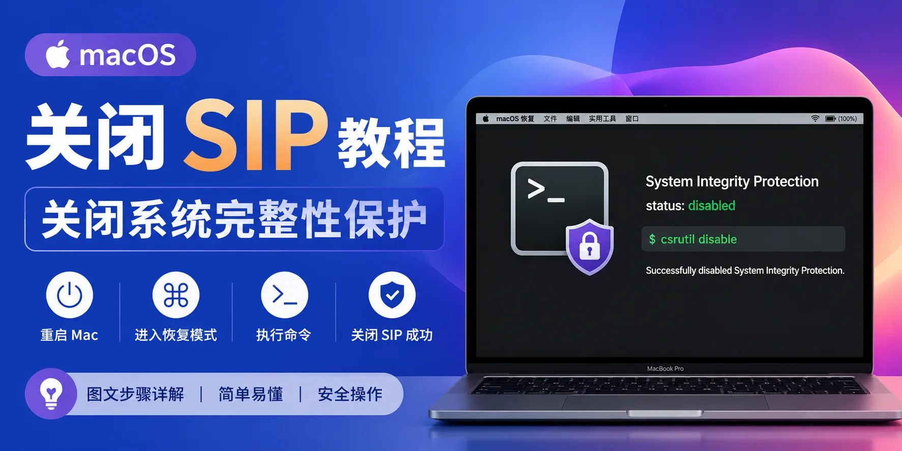 macOS 系统关闭SIP教程关闭系统完整性保护-Cik